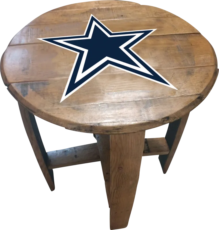 Big Team NFL Dallas Cowboys Brown End Table
