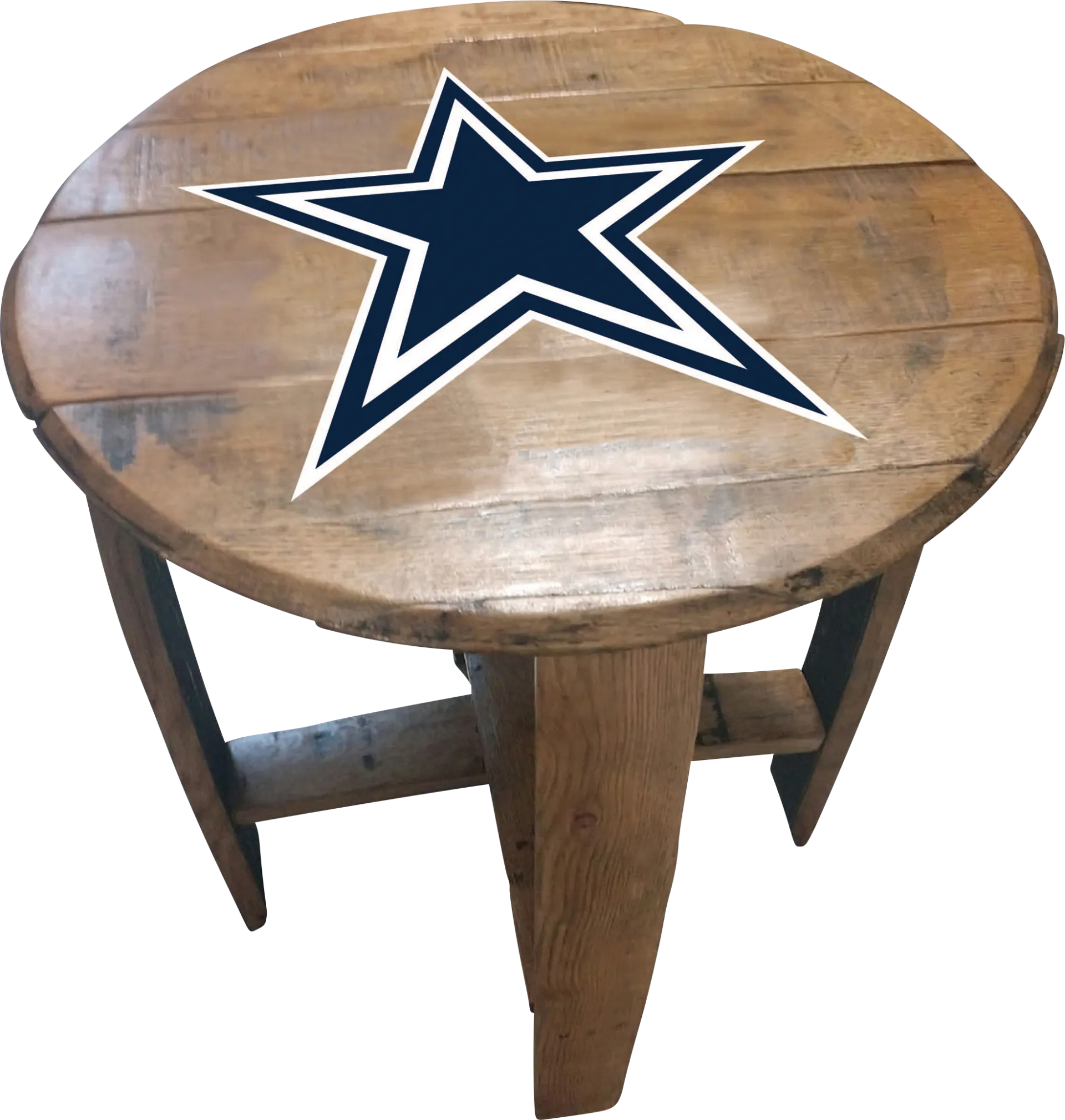 Big Team NFL Dallas Cowboys Brown End Table - Image 1