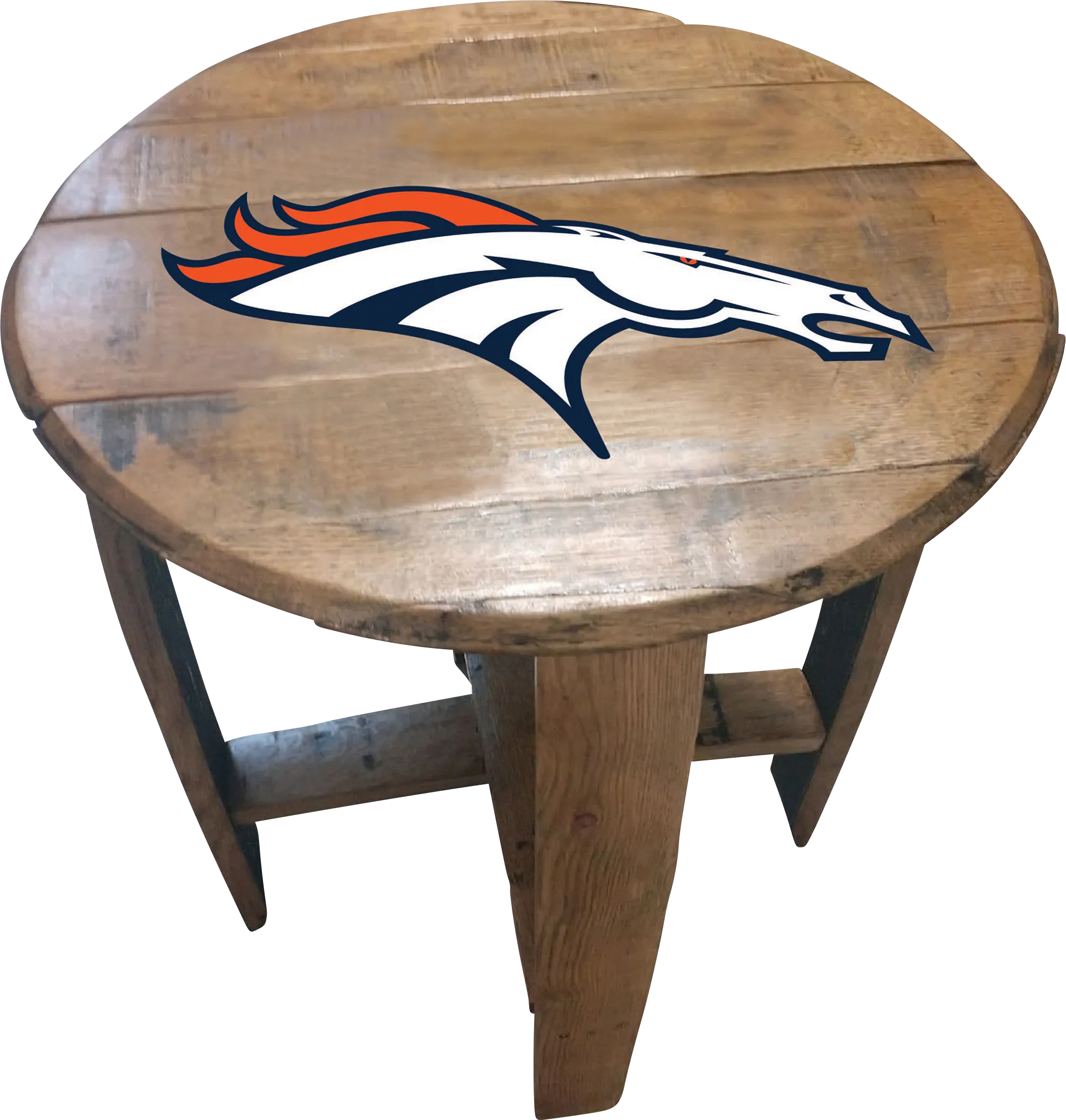 Big Team NFL Denver Broncos Brown End Table - Thumbnail - Image 1