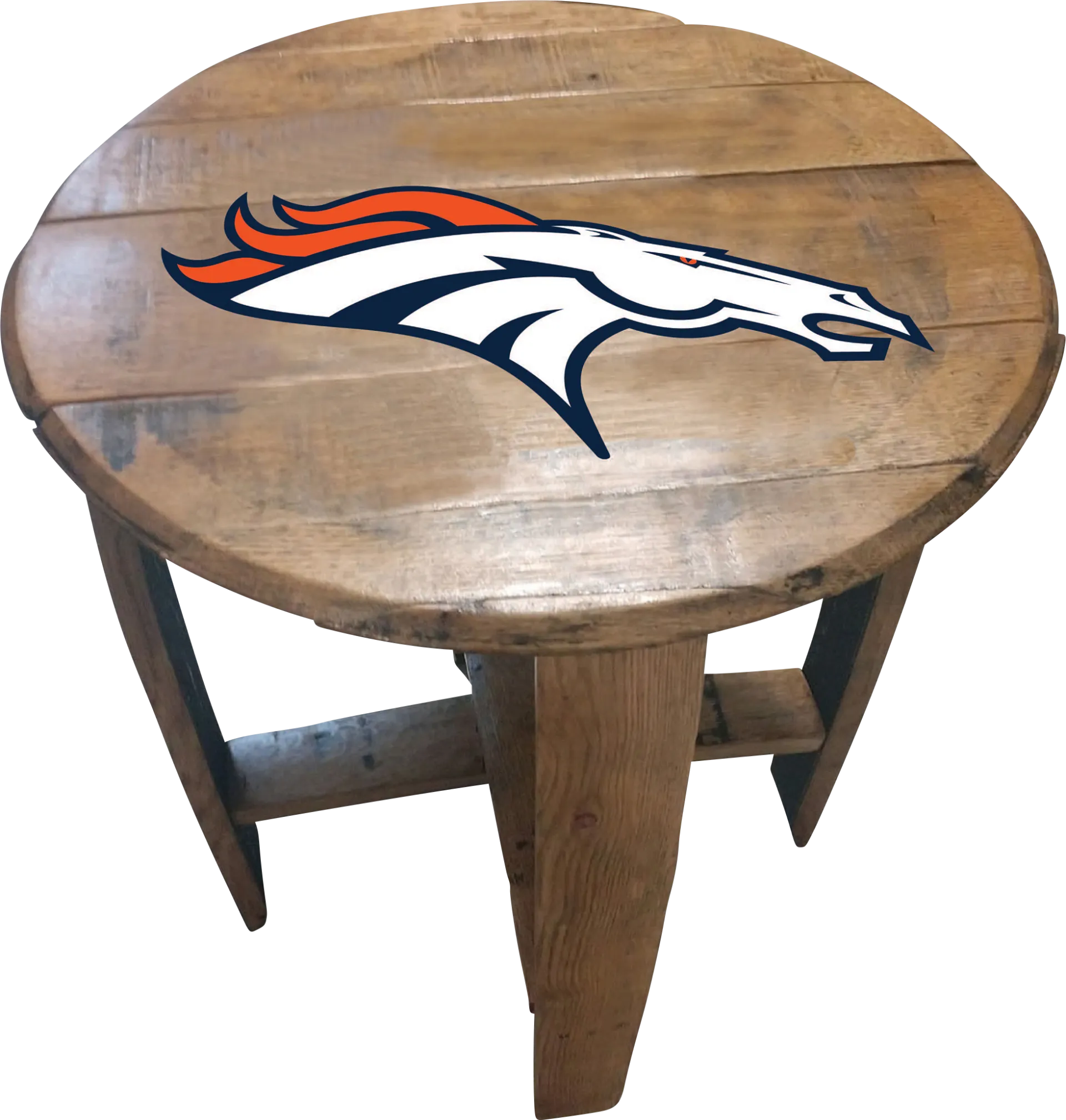Big Team NFL Denver Broncos Brown End Table - Image 1