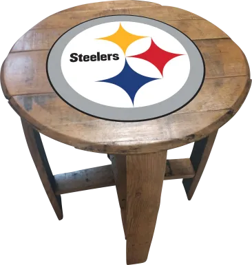 Big Team NFL Pittsburgh Steelers Brown End Table