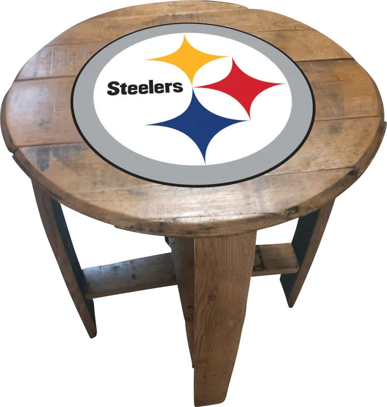 Big Team NFL Pittsburgh Steelers Brown End Table