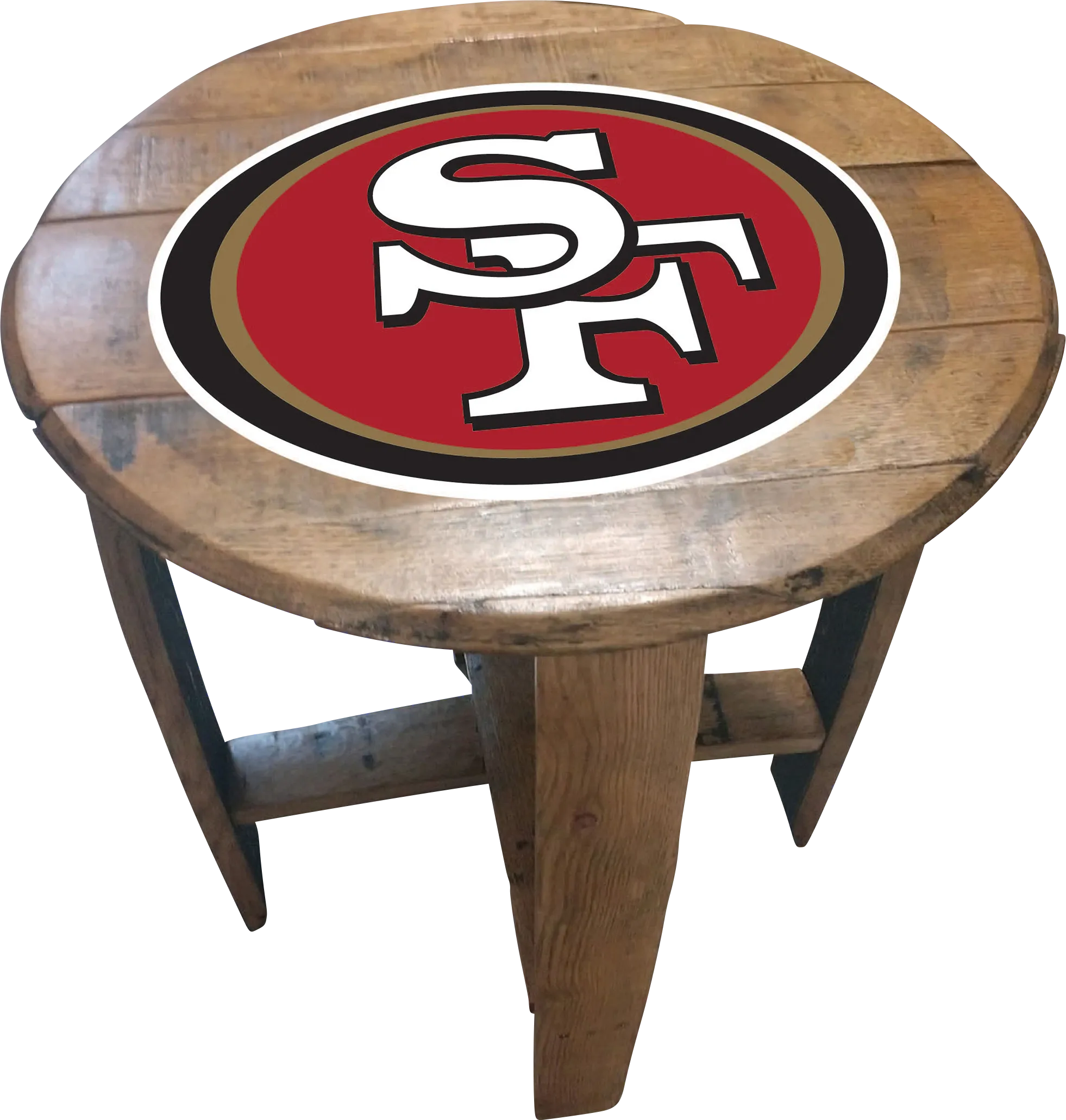 Big Team NFL San Francisco 49ers Brown End Table - Thumbnail - Image 1