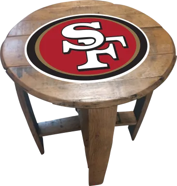 Big Team NFL San Francisco 49ers Brown End Table