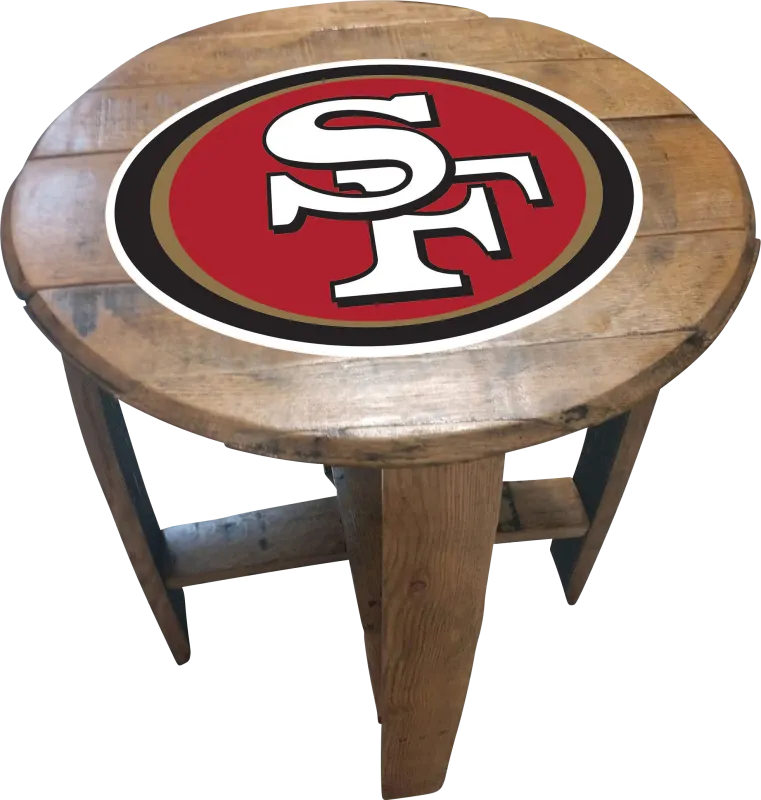 Big Team NFL San Francisco 49ers Brown End Table