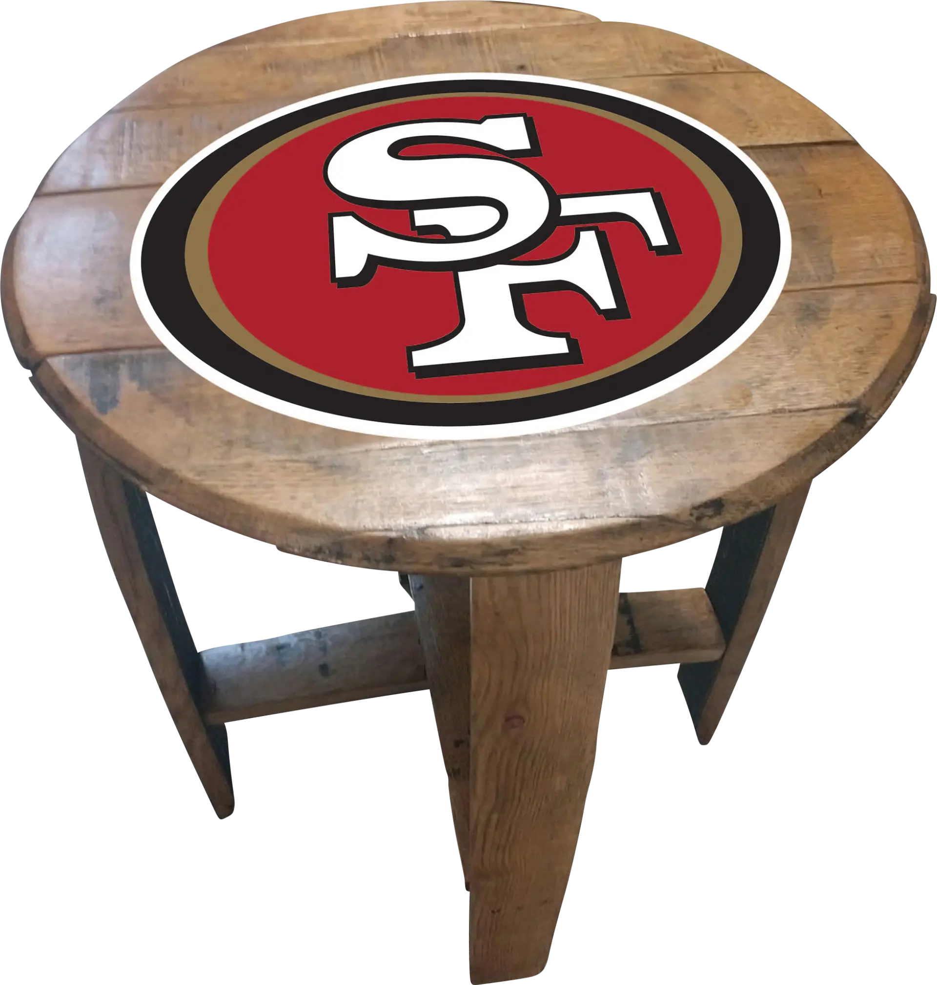 Big Team NFL San Francisco 49ers Brown End Table