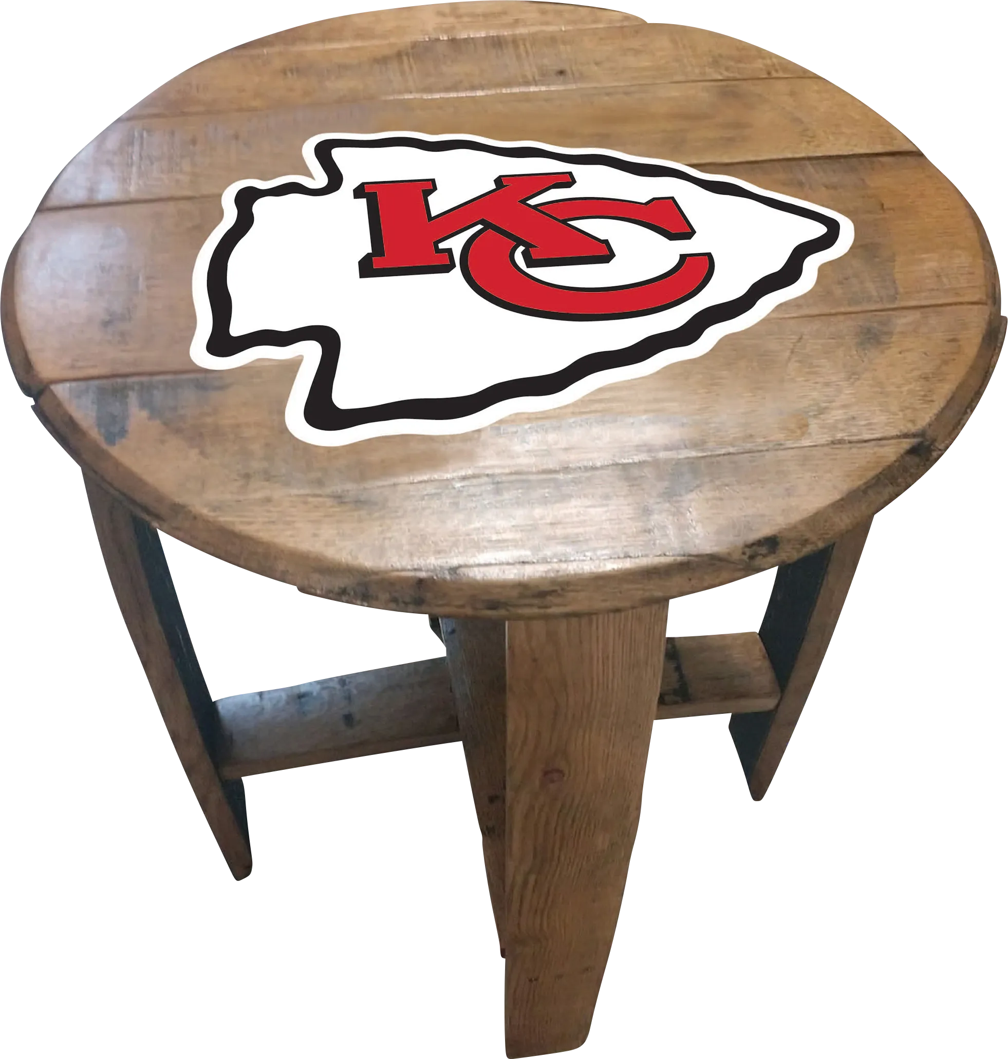 Big Team NFL Kansas City Chiefs Brown End Table - Thumbnail - Image 1