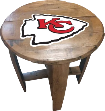 Big Team NFL Kansas City Chiefs Brown End Table