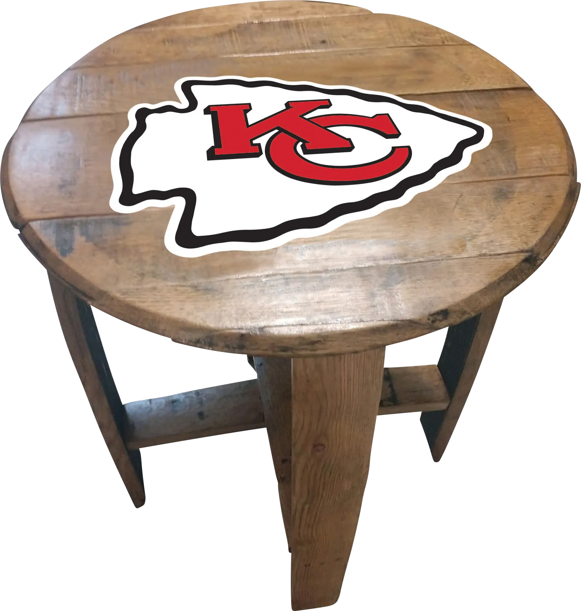 Big Team NFL Kansas City Chiefs Brown End Table - Image 1