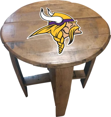 Big Team NFL Minnesota Vikings Brown End Table