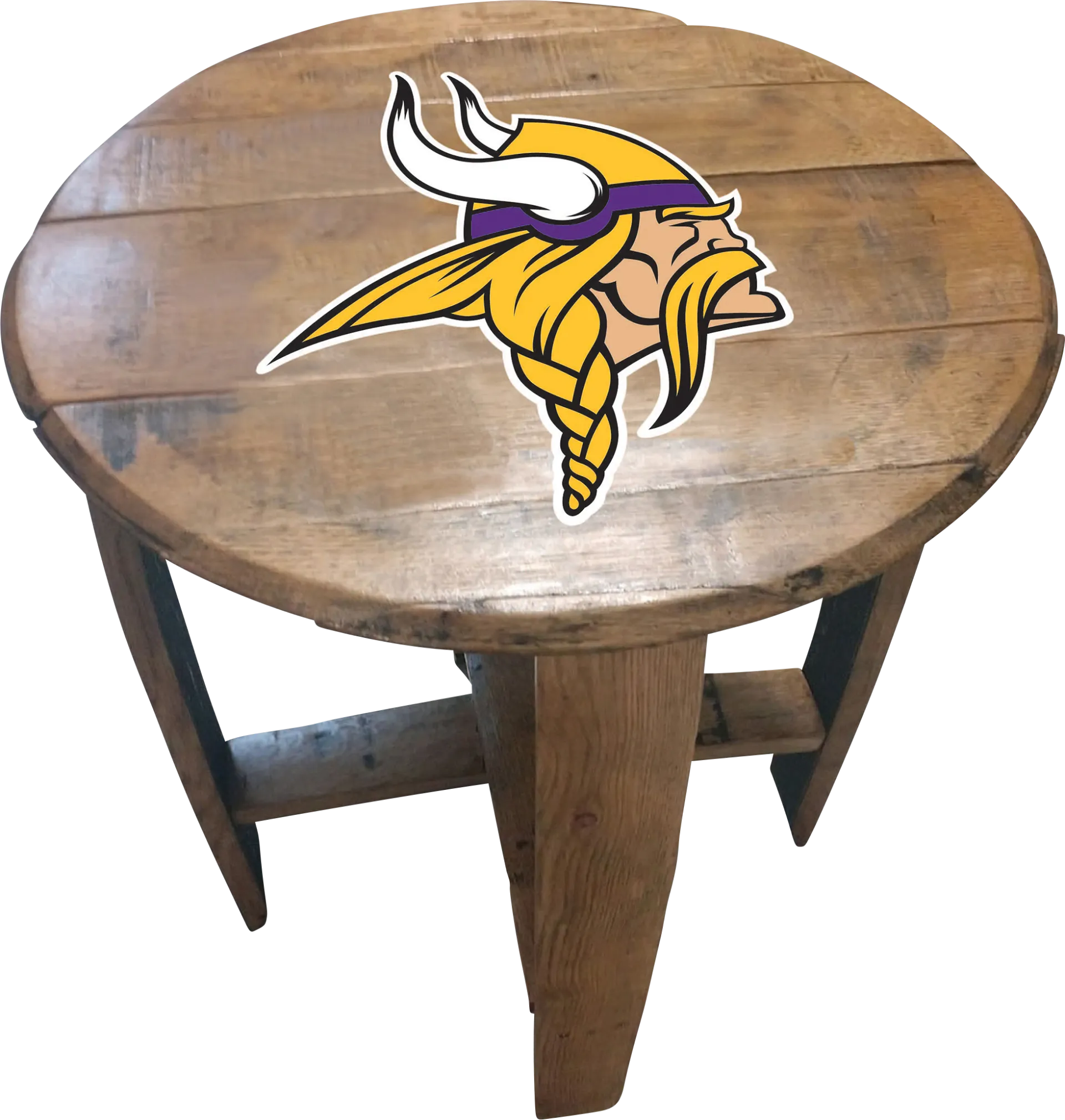 Big Team NFL Minnesota Vikings Brown End Table - Image 1