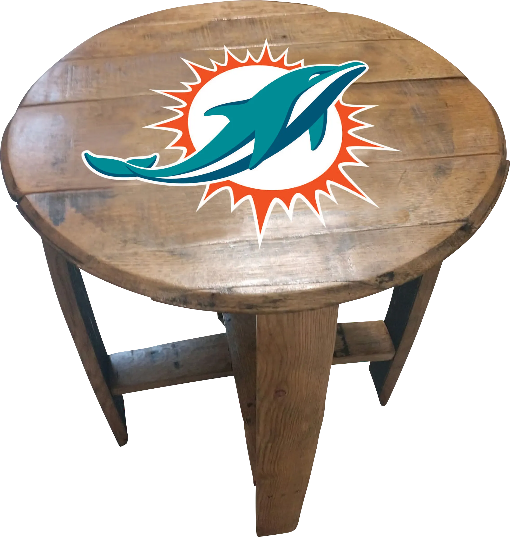 Big Team NFL Miami Dolphins Brown End Table