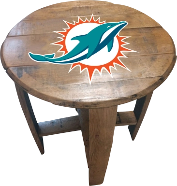 Big Team NFL Miami Dolphins Brown End Table
