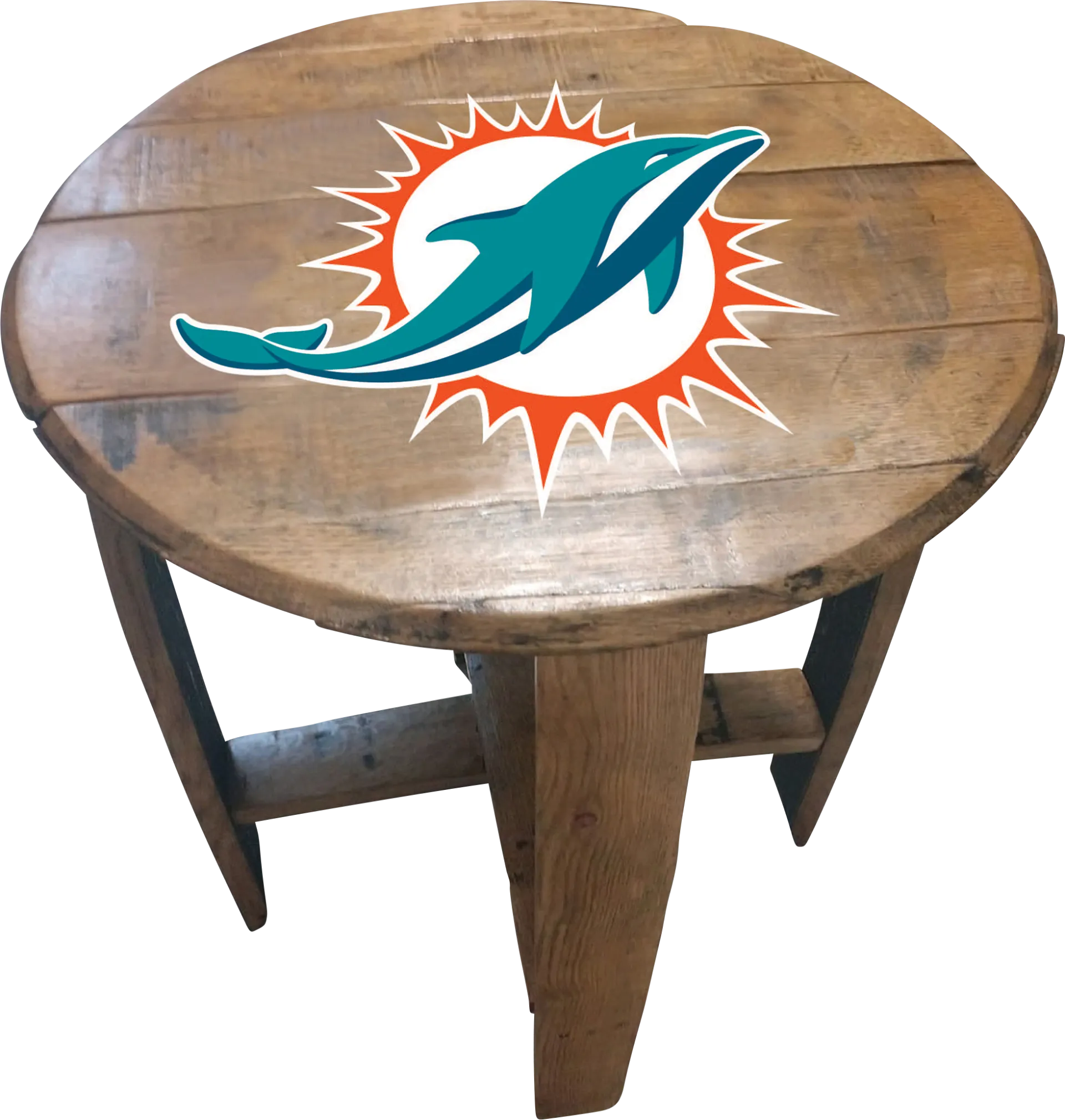 Big Team NFL Miami Dolphins Brown End Table - Image 1