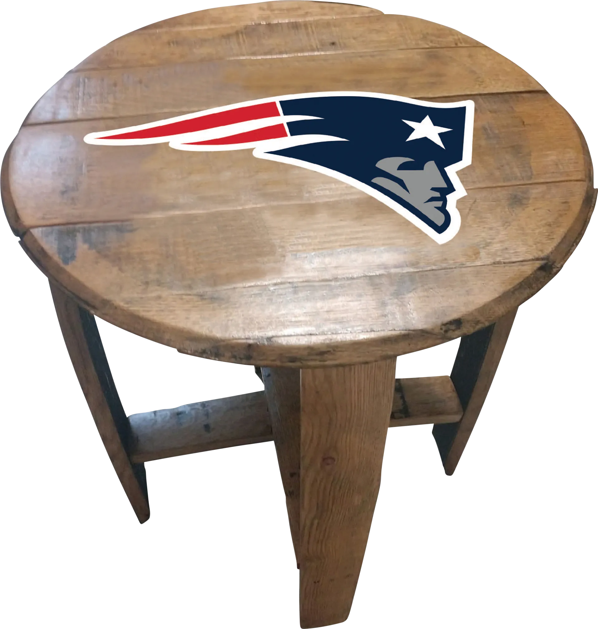 Big Team NFL New England Patriots Brown End Table - Image 1