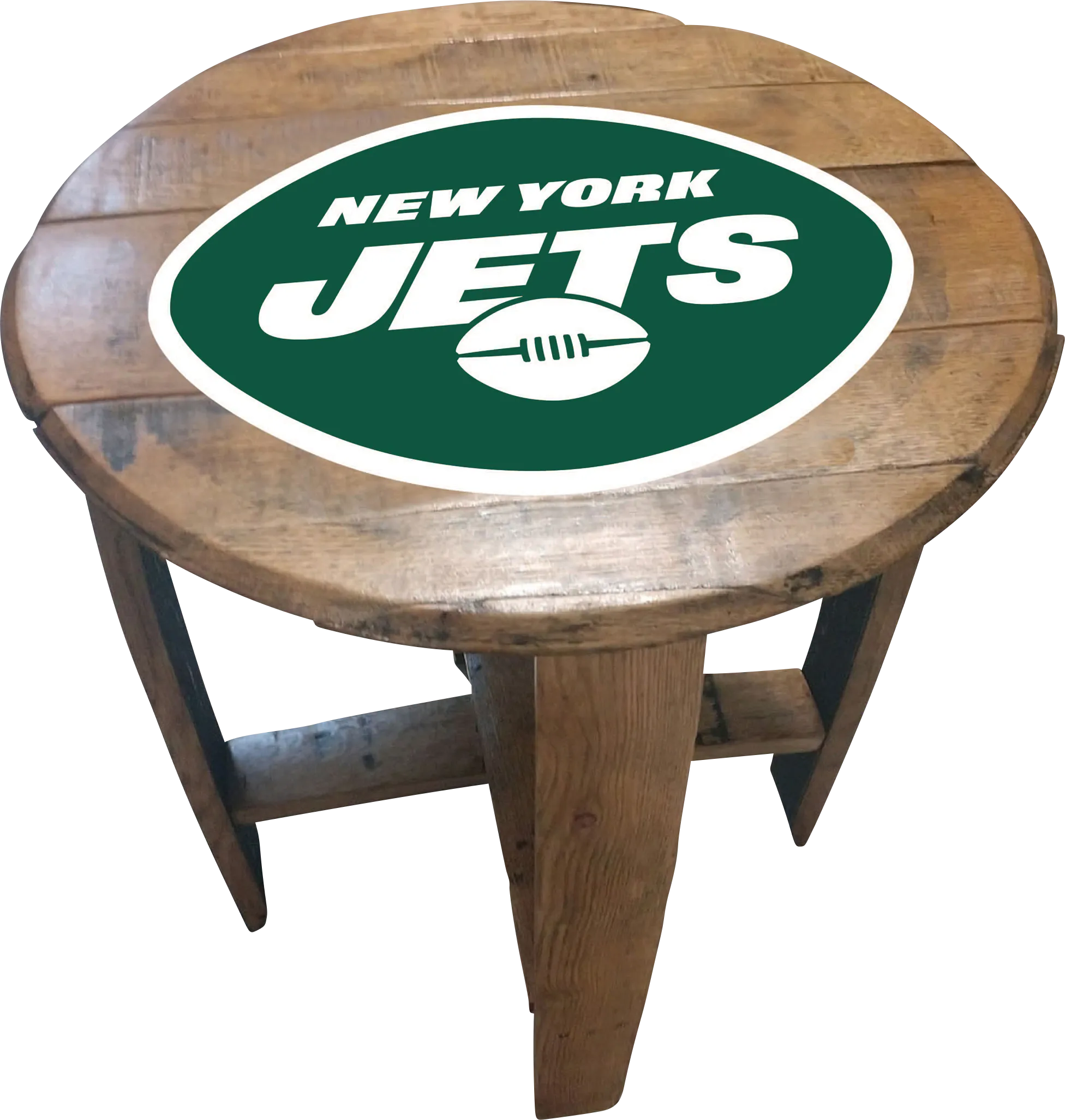 Big Team NFL New York Jets Brown End Table - Thumbnail - Image 1