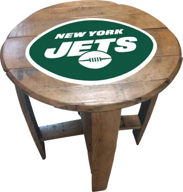 Big Team NFL New York Jets Brown End Table
