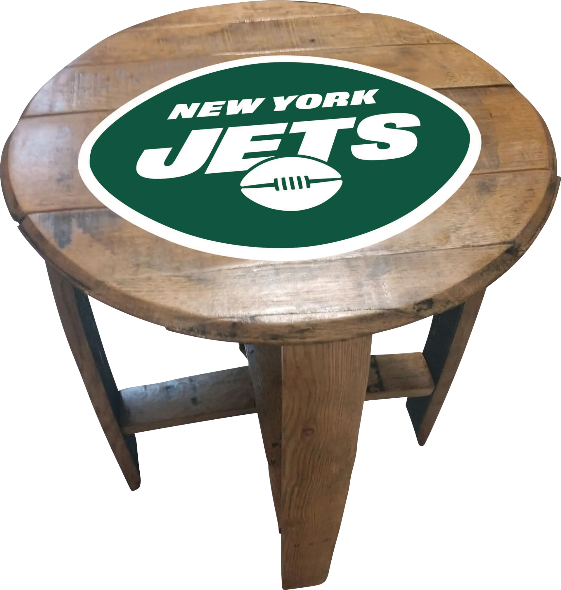 Big Team NFL New York Jets Brown End Table - Image 1