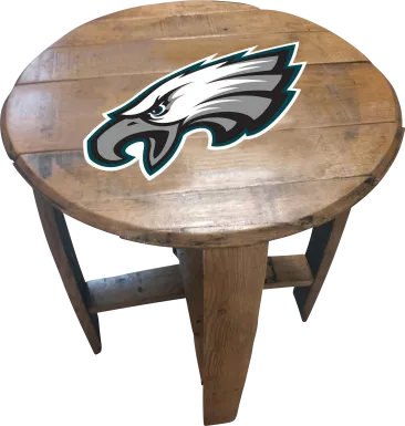 Big Team NFL Philadephia Eagles Brown End Table