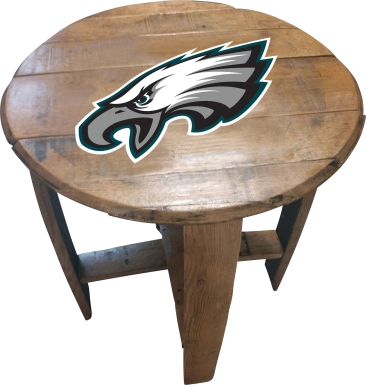 Big Team NFL Philadephia Eagles Brown End Table