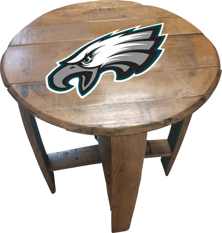 Big Team NFL Philadephia Eagles Brown End Table