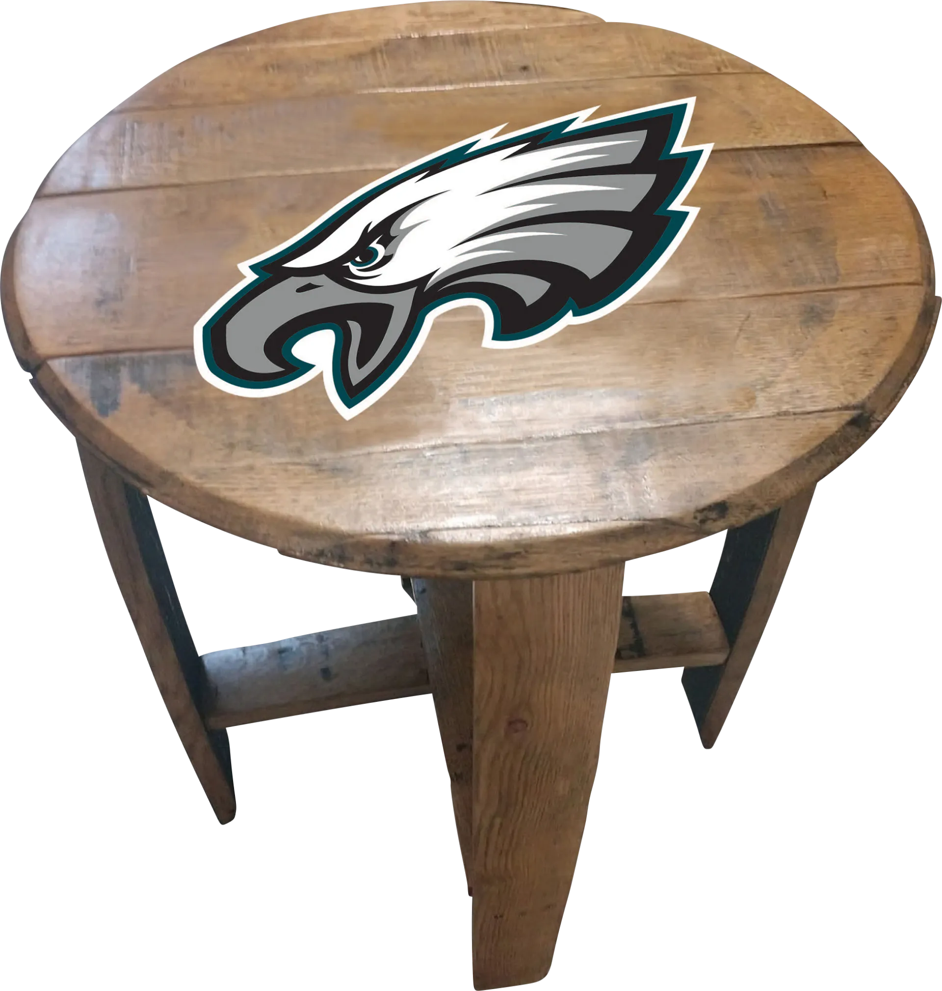 Big Team NFL Philadephia Eagles Brown End Table - Image 1