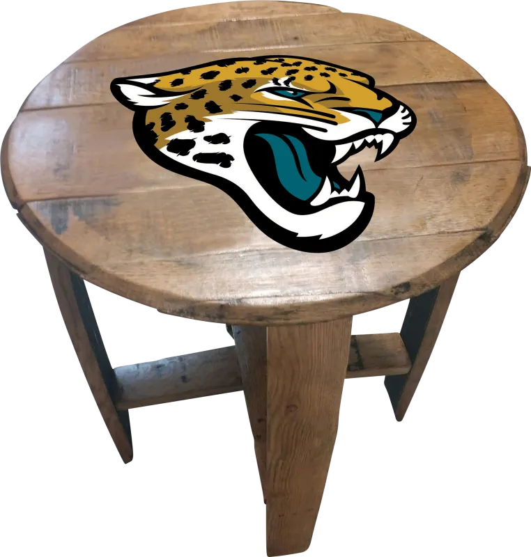 Big Team NFL Jacksonville Jaguars Brown End Table