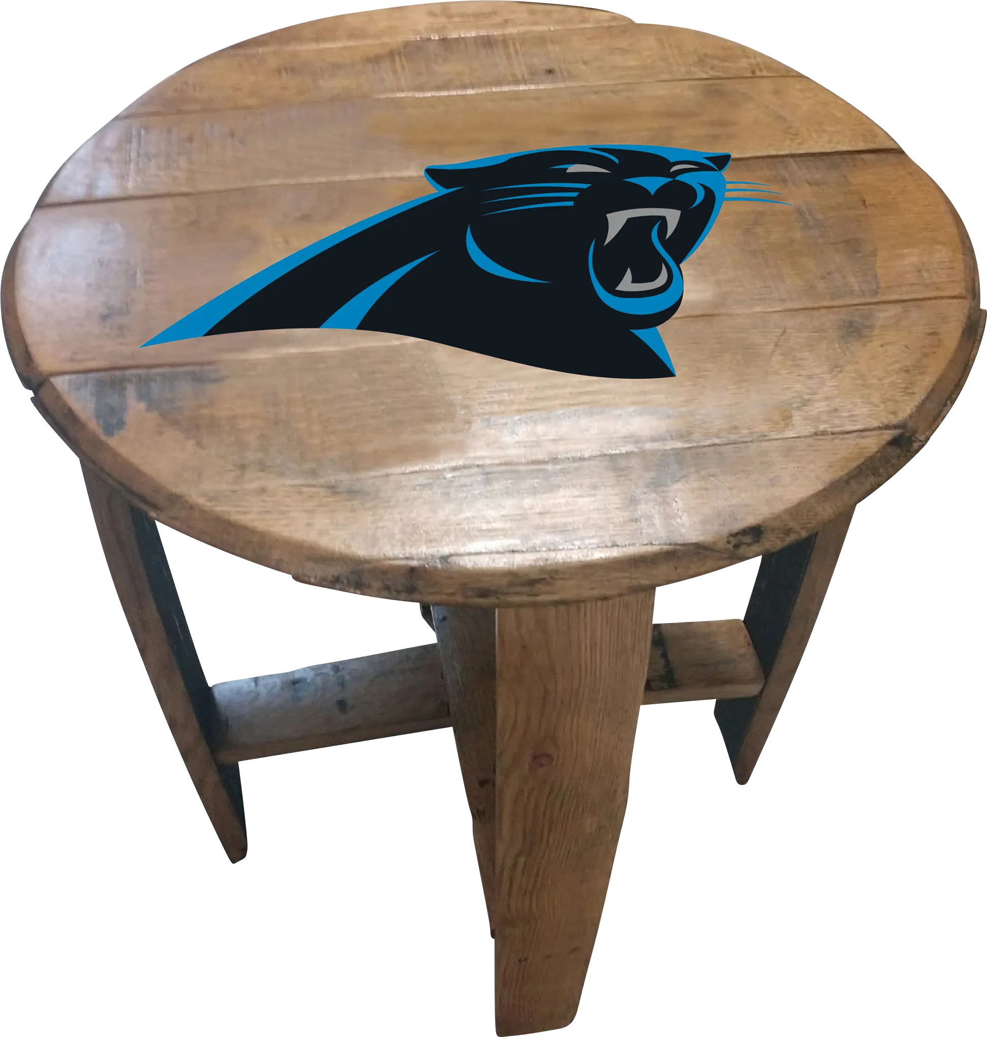 Big Team NFL Carolina Panthers Brown End Table - Thumbnail - Image 1