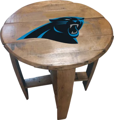 Big Team NFL Carolina Panthers Brown End Table