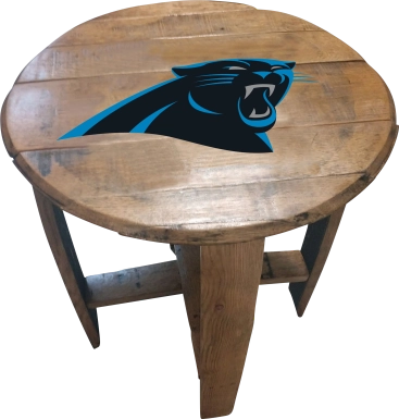 Big Team NFL Carolina Panthers Brown End Table
