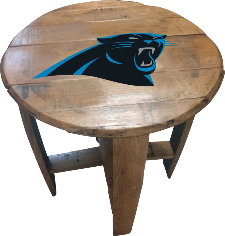 Big Team NFL Carolina Panthers Brown End Table