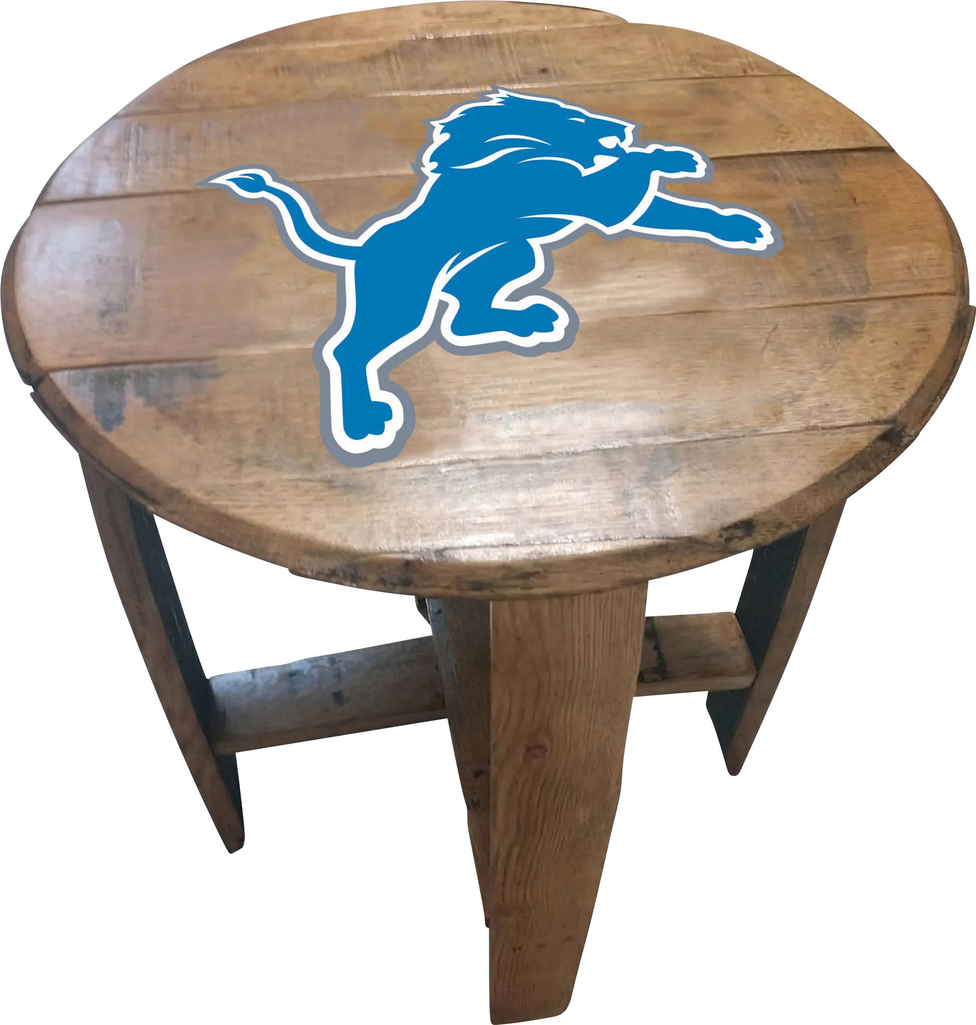 Big Team NFL Detroit Lions Brown End Table - Thumbnail - Image 1