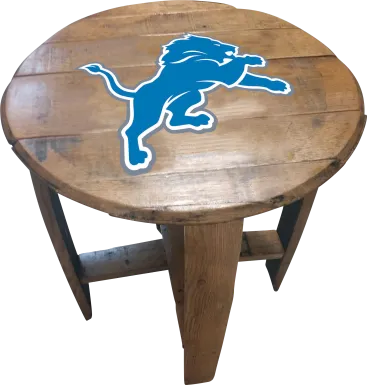 Big Team NFL Detroit Lions Brown End Table