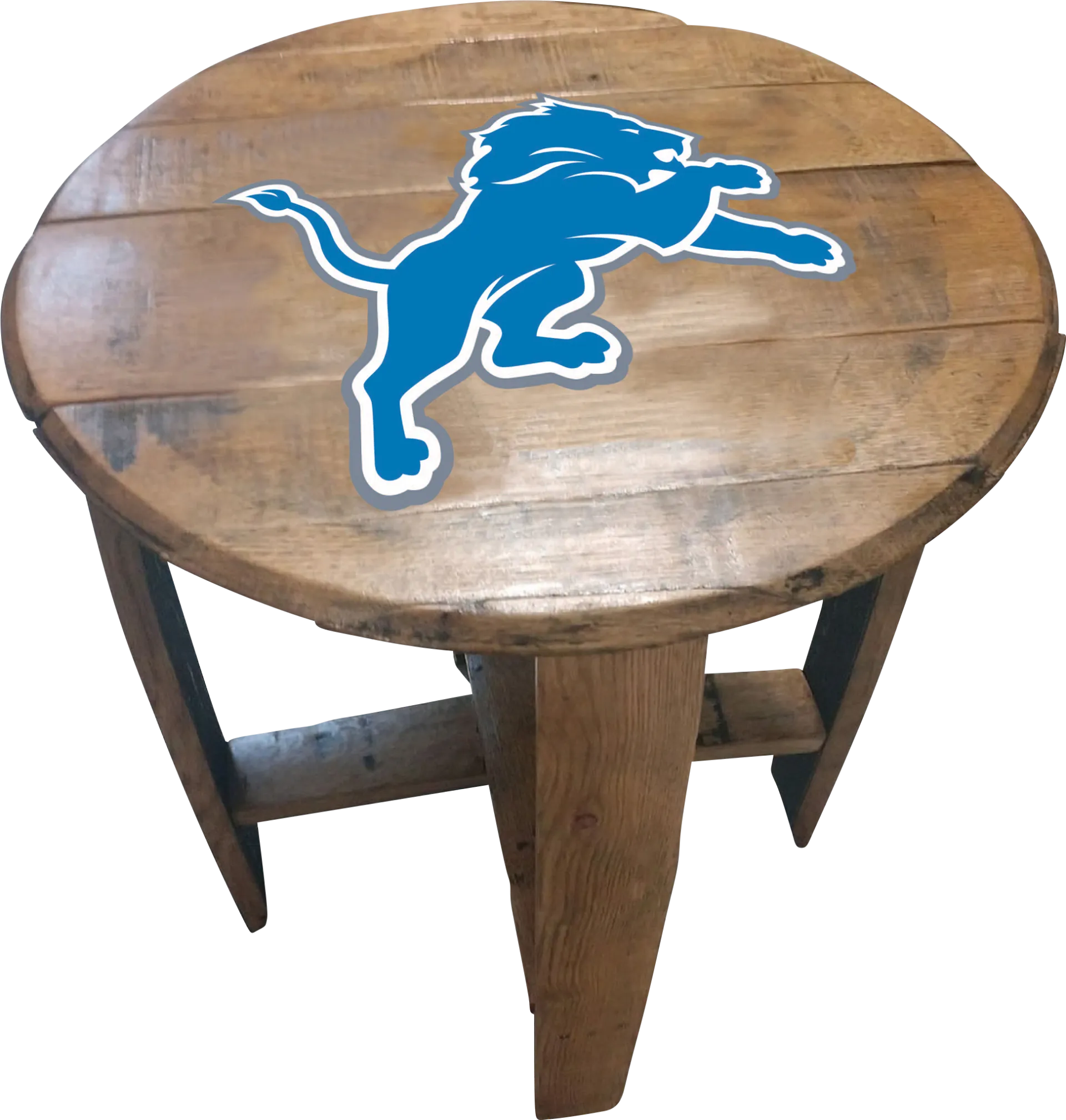 Big Team NFL Detroit Lions Brown End Table - Image 1