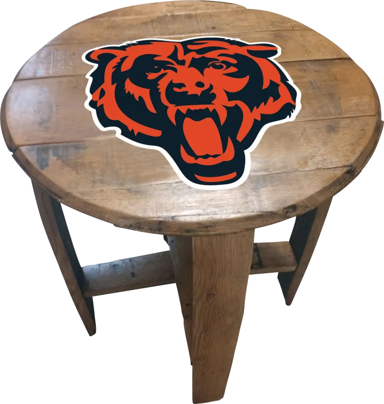 Big Team NFL Chicago Bears Brown End Table
