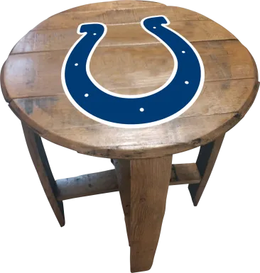 Big Team NFL Indianapolis Colts Brown End Table