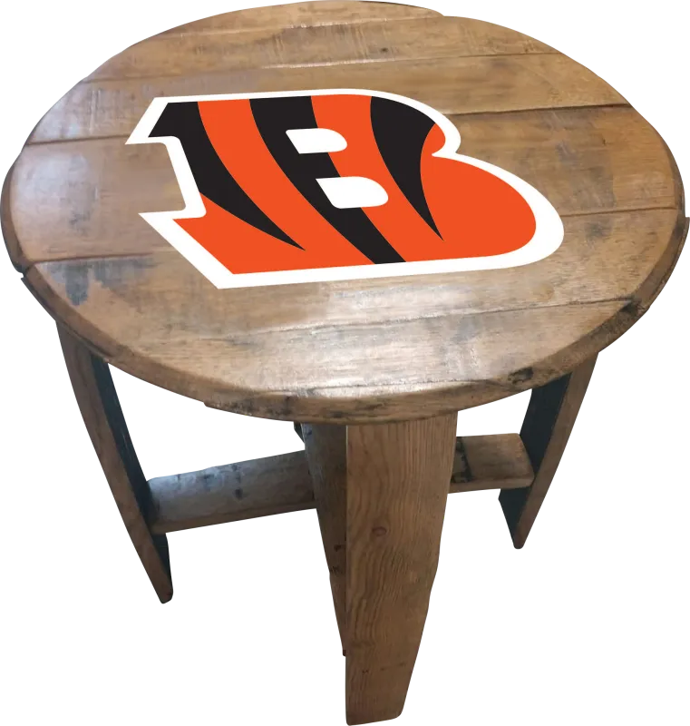 Big Team NFL Cincinnati Bengals Brown End Table