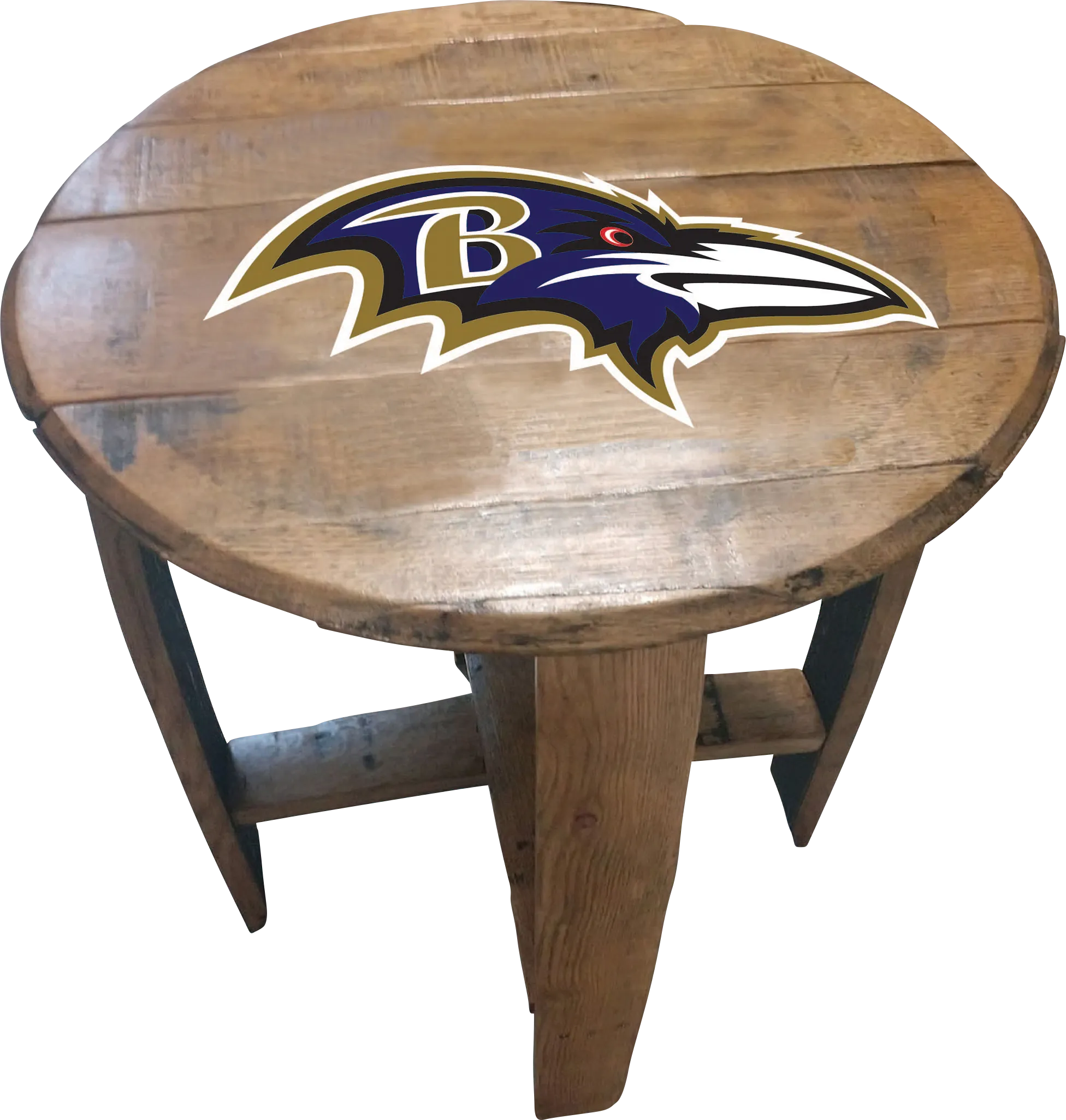 Big Team NFL Baltimore Ravens Brown End Table