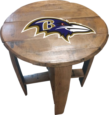 Big Team NFL Baltimore Ravens Brown End Table
