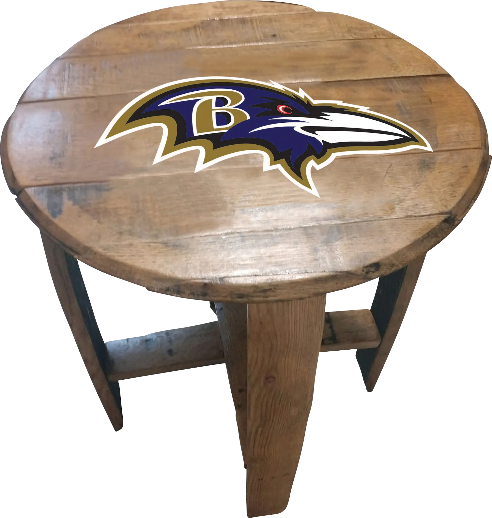 Big Team NFL Baltimore Ravens Brown End Table - Image 1