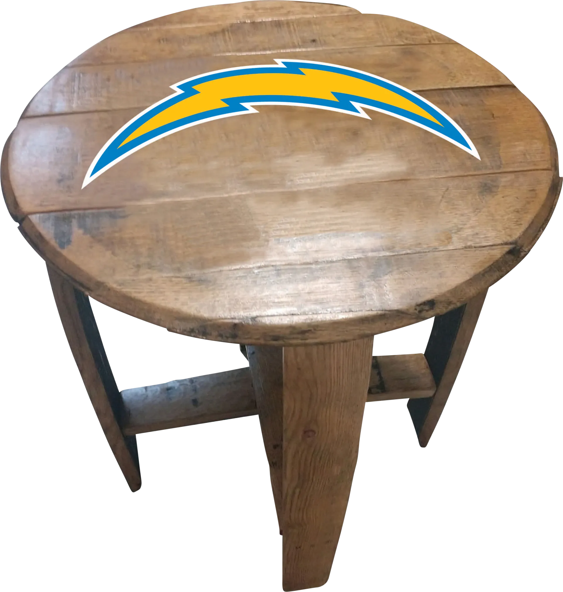 Big Team NFL Los Angeles Chargers Brown End Table - Image 1