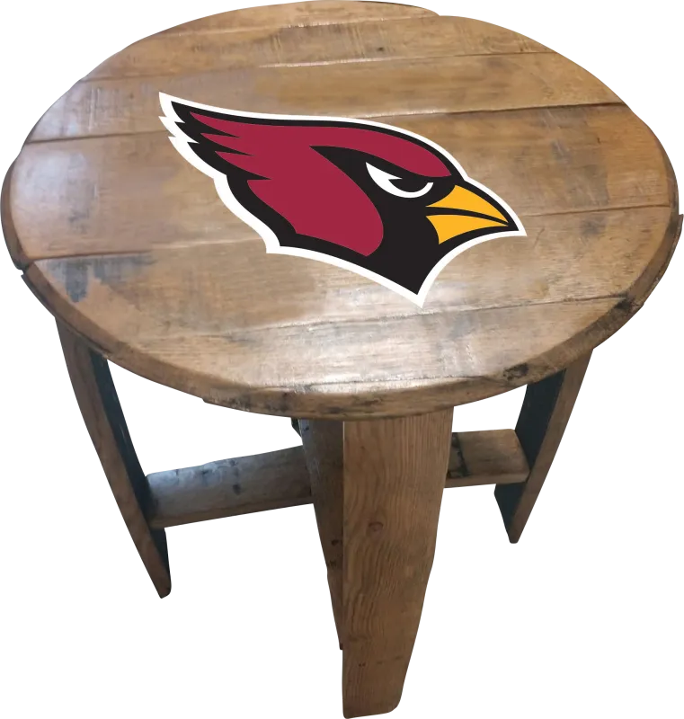 Big Team NFL Arizona Cardinals Brown End Table