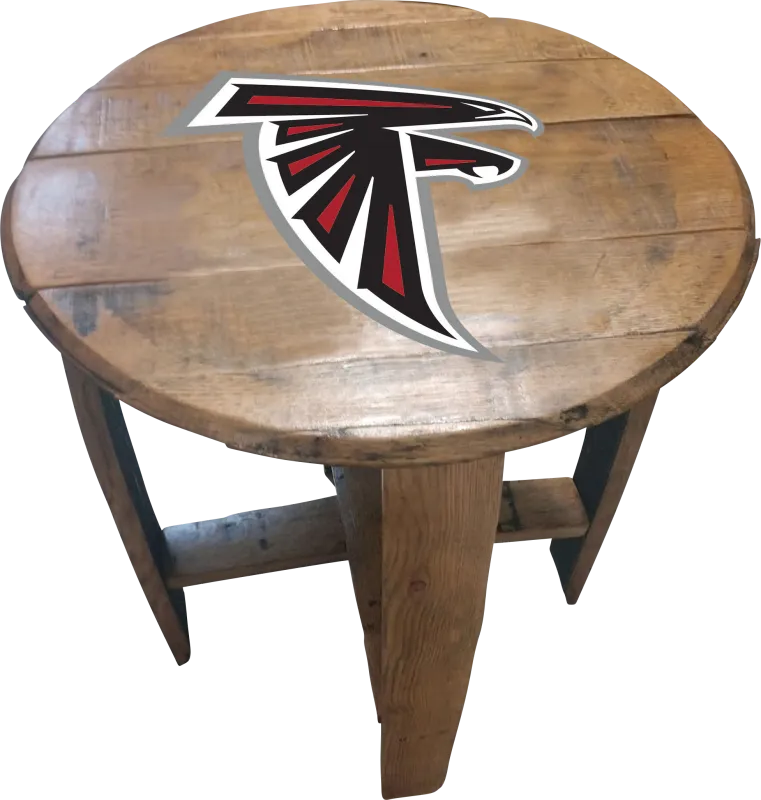 Big Team NFL Atlanta Falcons Brown End Table