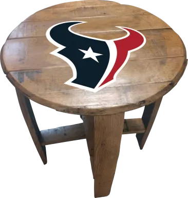 Big Team NFL Houston Texans Brown End Table