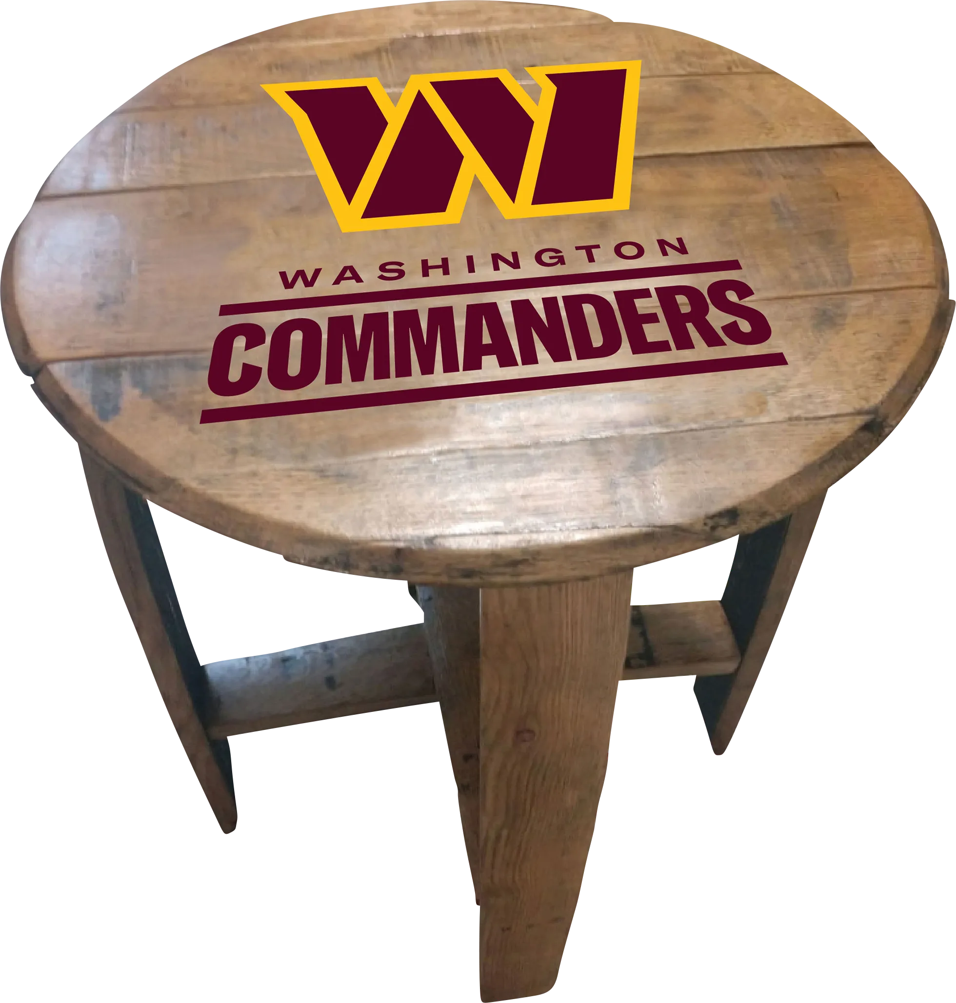 Big Team NFL Washington Commanders Brown End Table