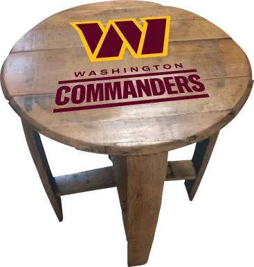Big Team NFL Washington Commanders Brown End Table