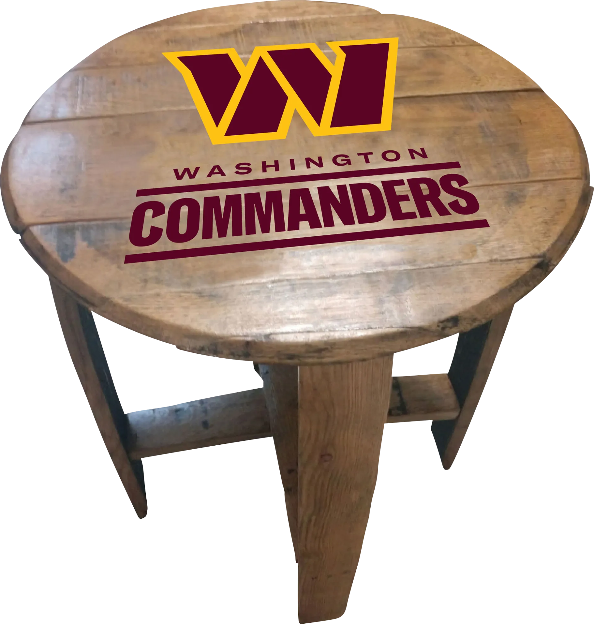 Big Team NFL Washington Commanders Brown End Table - Image 1