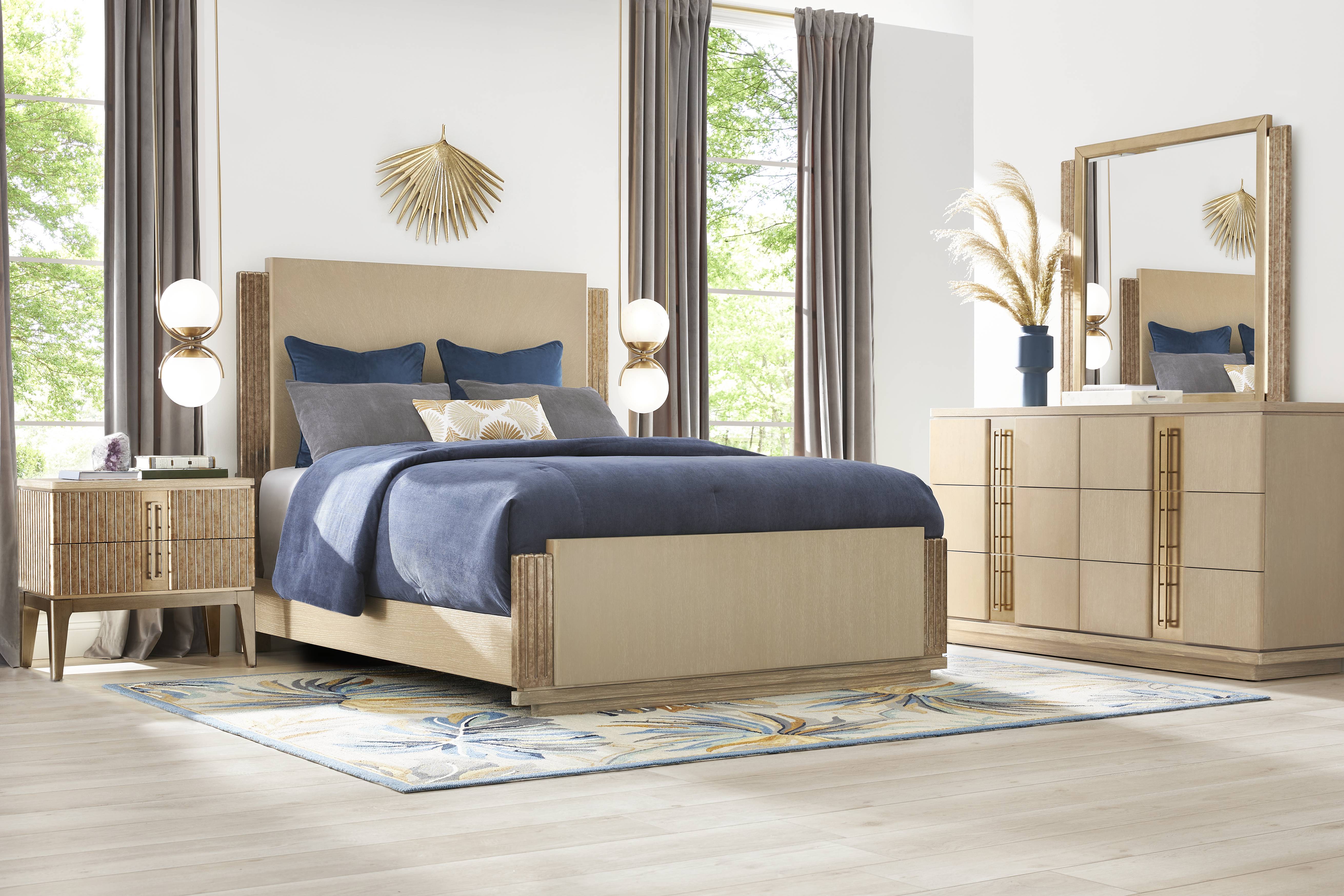 Issabela Caramel 7 Pc Queen Bedroom - Thumbnail - Image 1