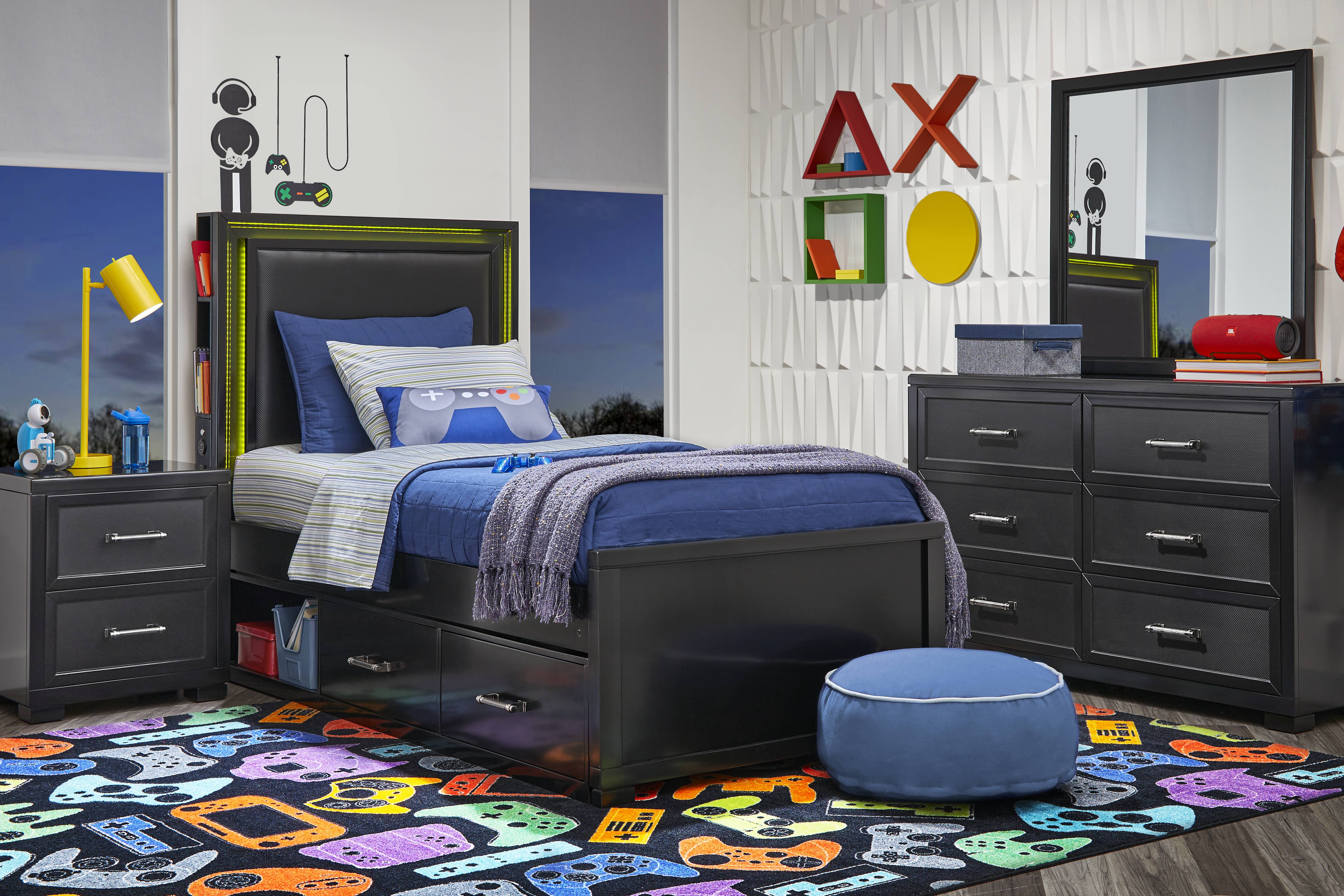Kids Carbon Optix Black Dresser