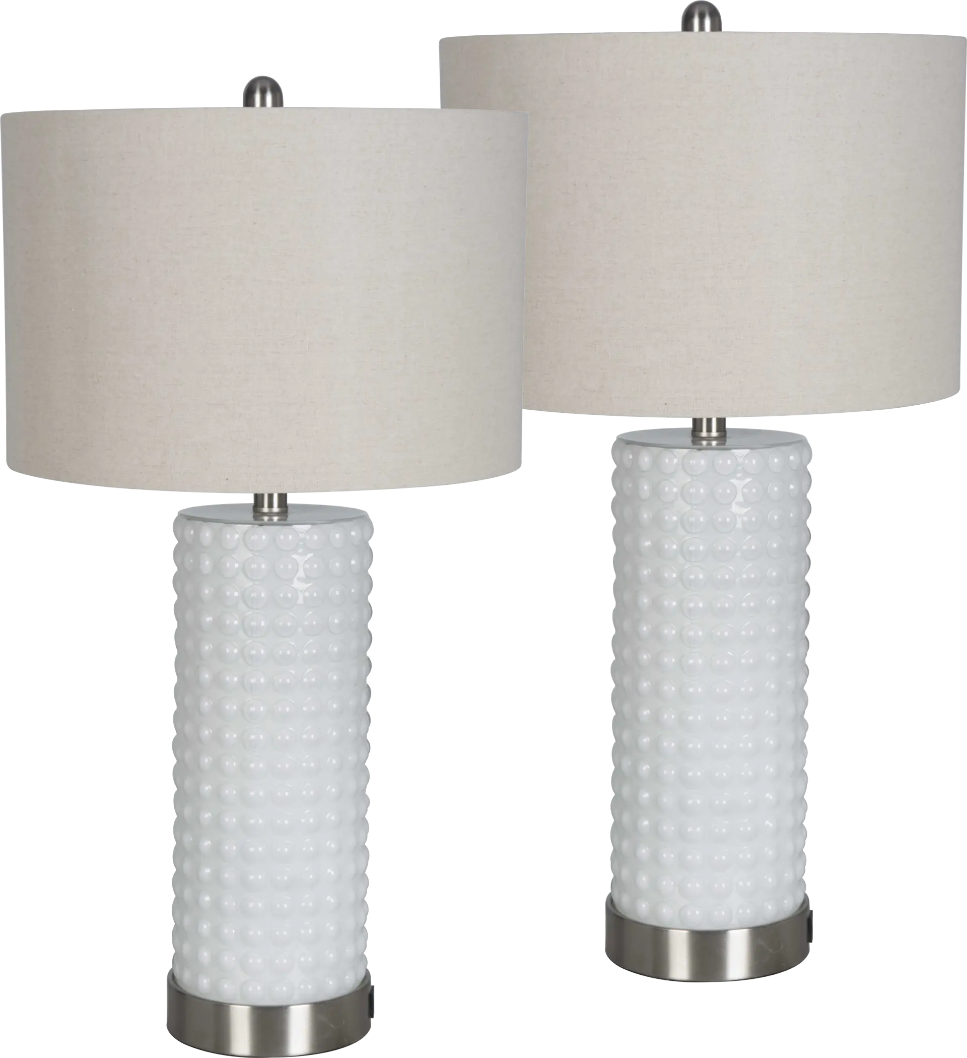 Birscoe White Table Lamps, Set of 2